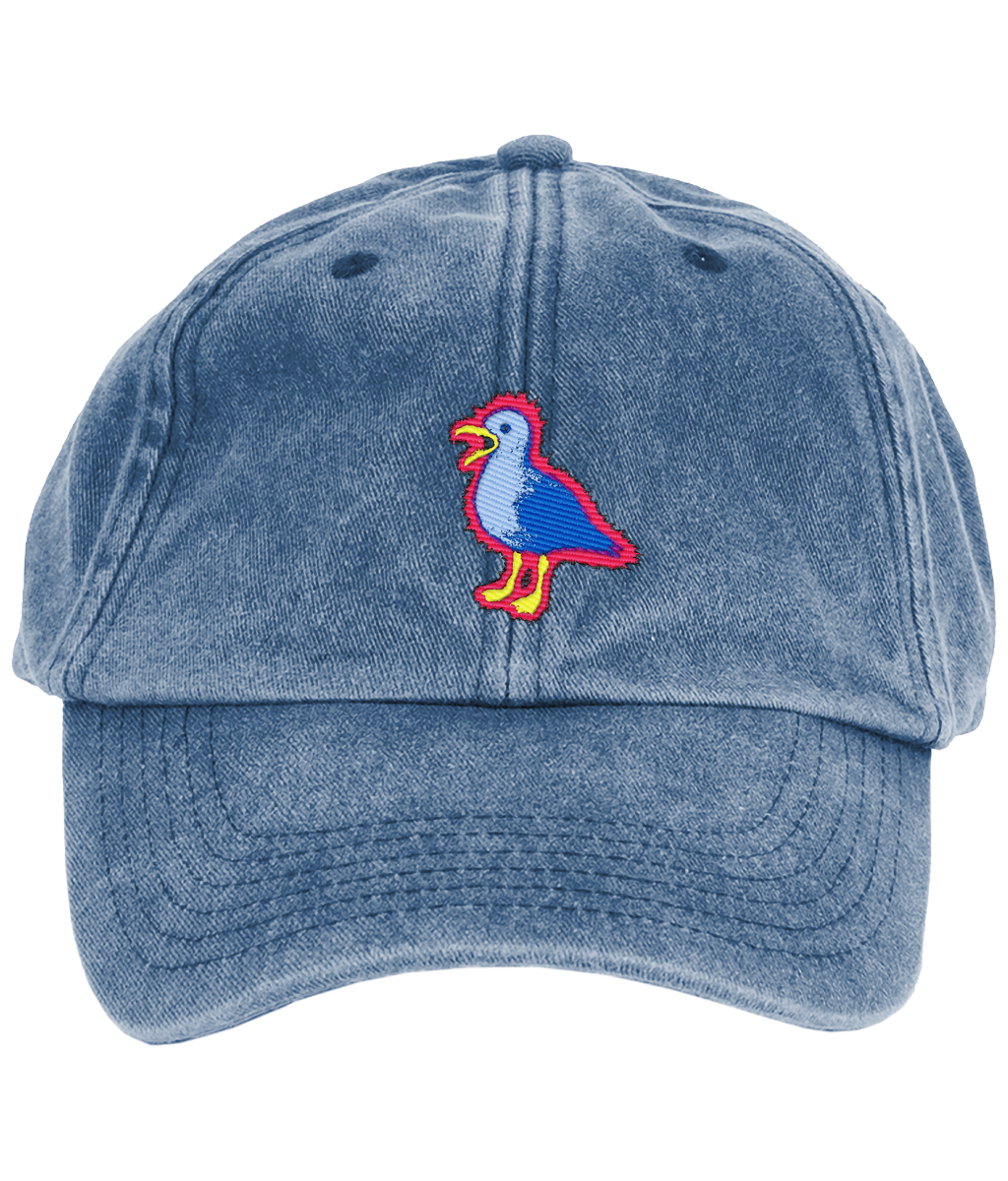 Embroidered Vintage Cap - TGE26 Merch - Blue Seagull