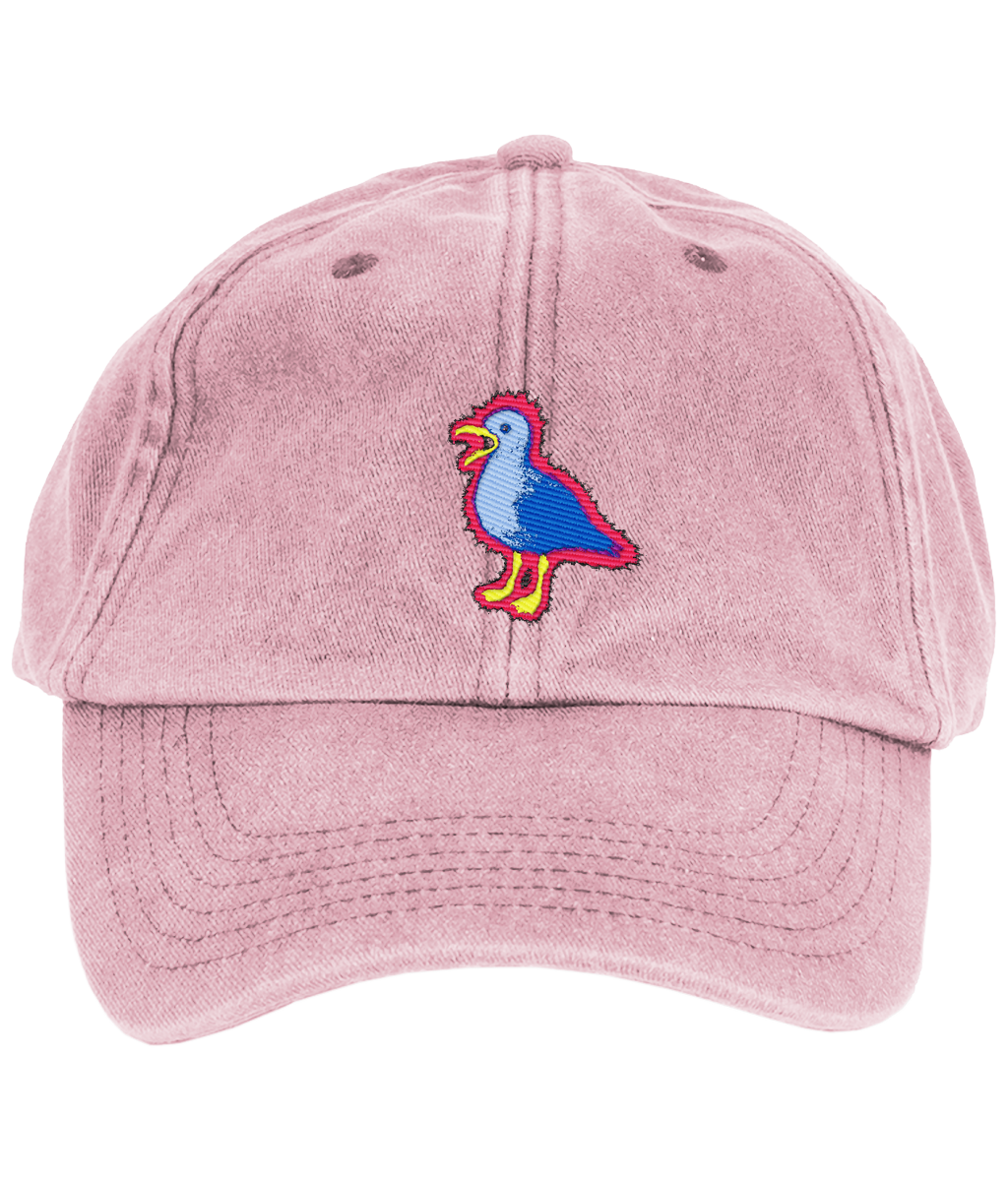 Embroidered Vintage Cap - TGE26 Merch - Blue Seagull