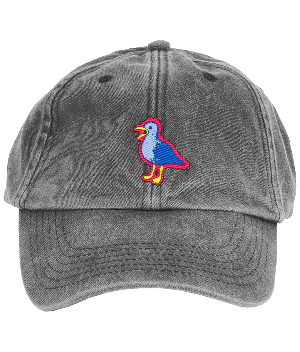Embroidered Vintage Cap - TGE26 Merch - Blue Seagull